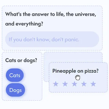Screenshot of a survey layout with draggable elements