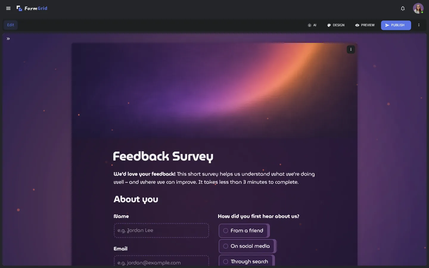 Best SurveyMonkey alternative FormGrid