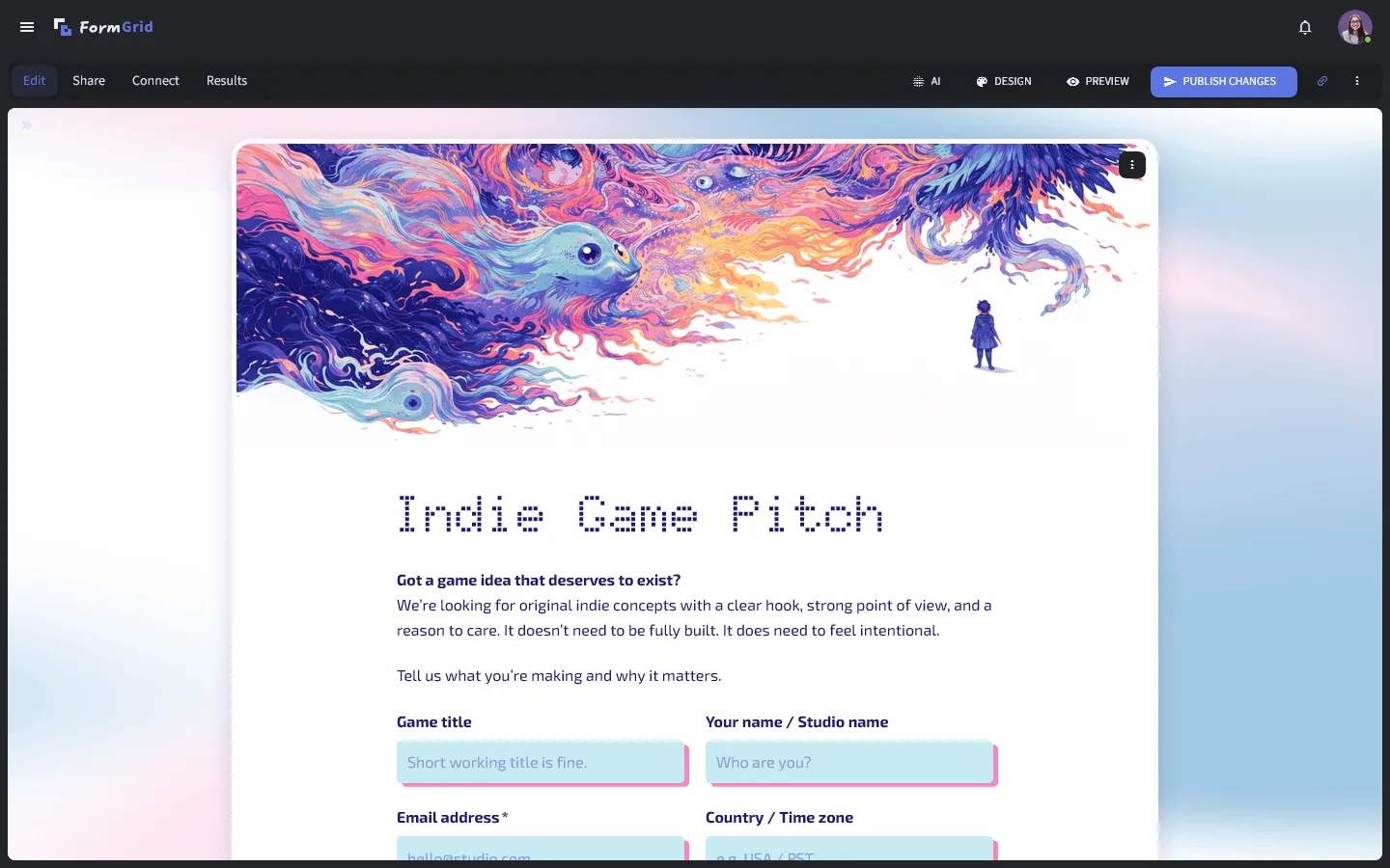 Google Forms and Formstack alternative FormGrid