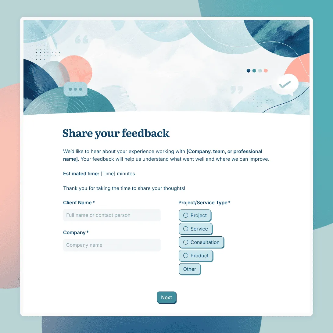 Client Feedback Form Template