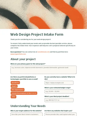 Client intake form template 3