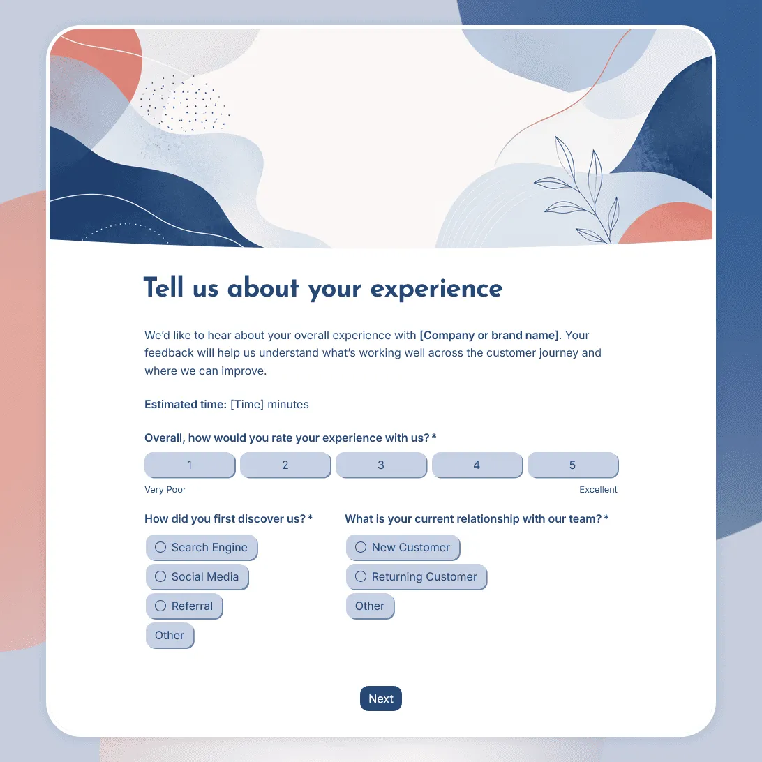 Customer Experience Survey Template