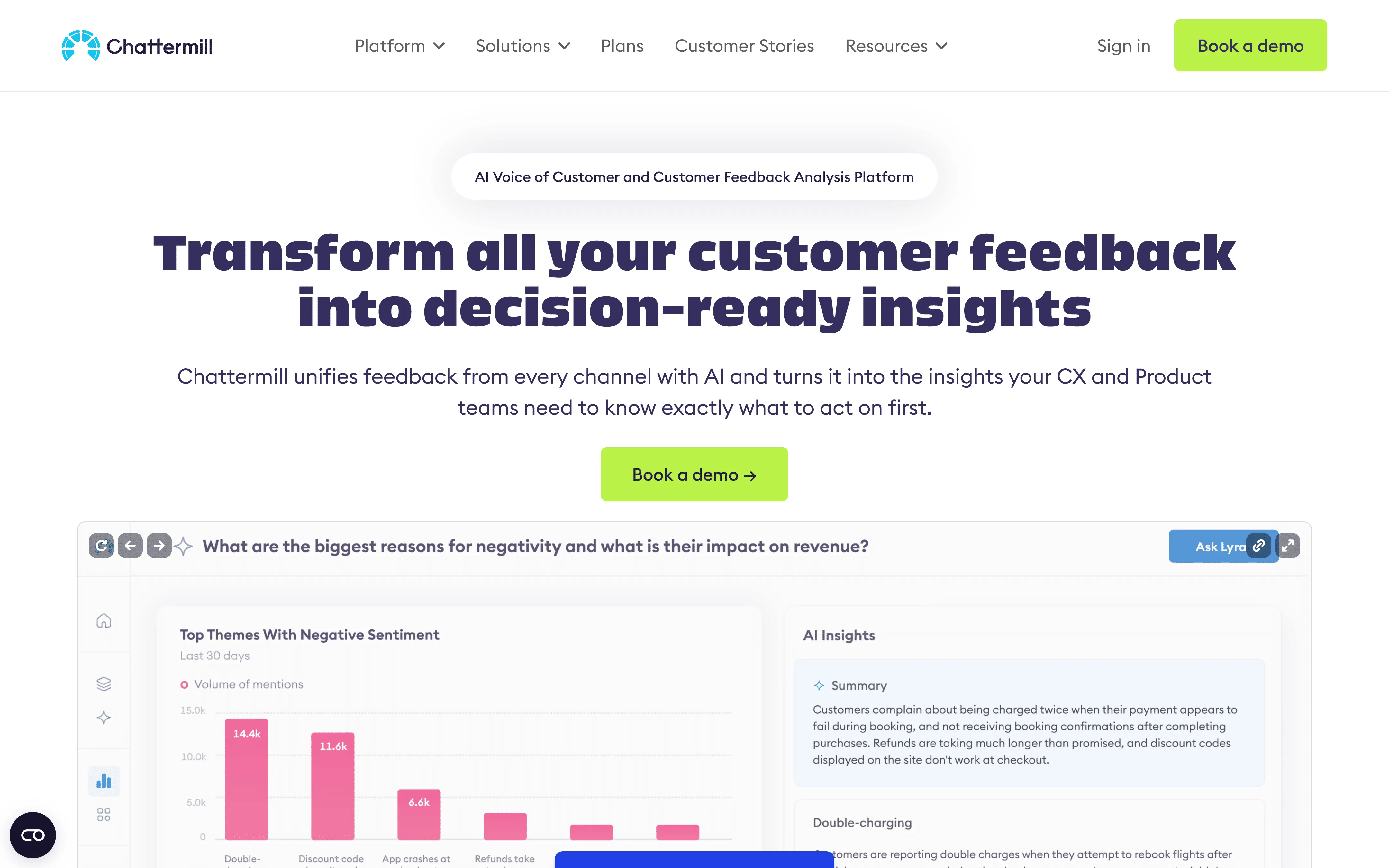 Customer feedback survey tool Chattermill