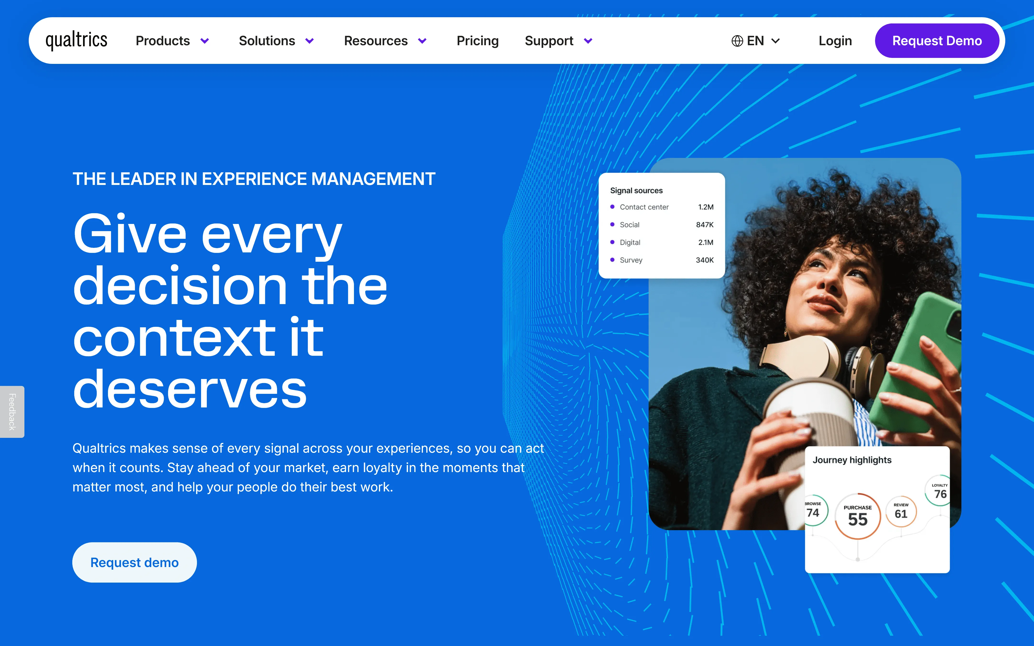 Customer feedback survey tool Qualtrics XM