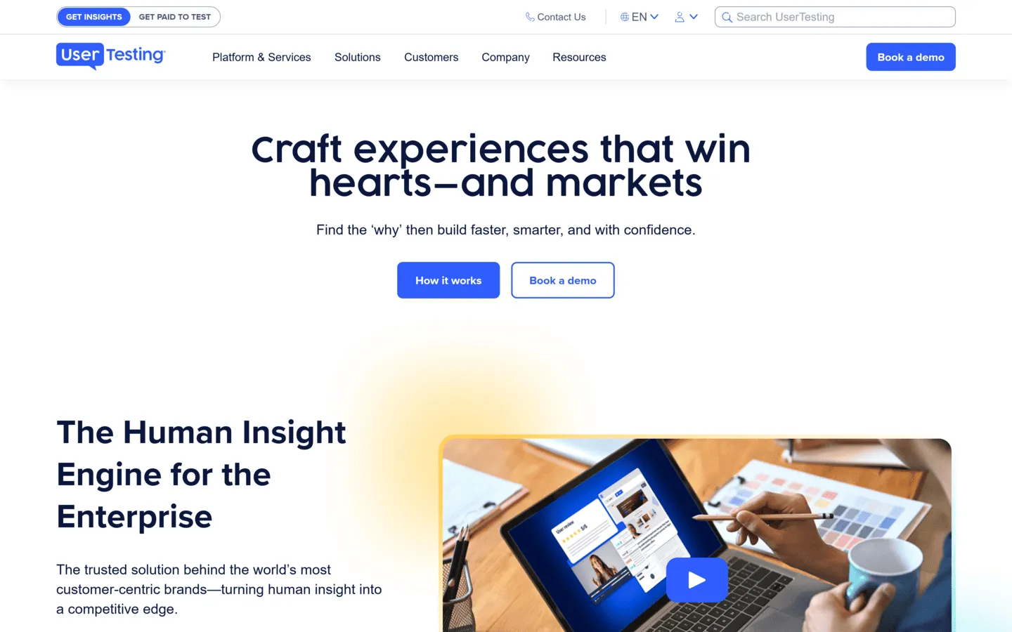 Customer feedback survey tool UserTesting