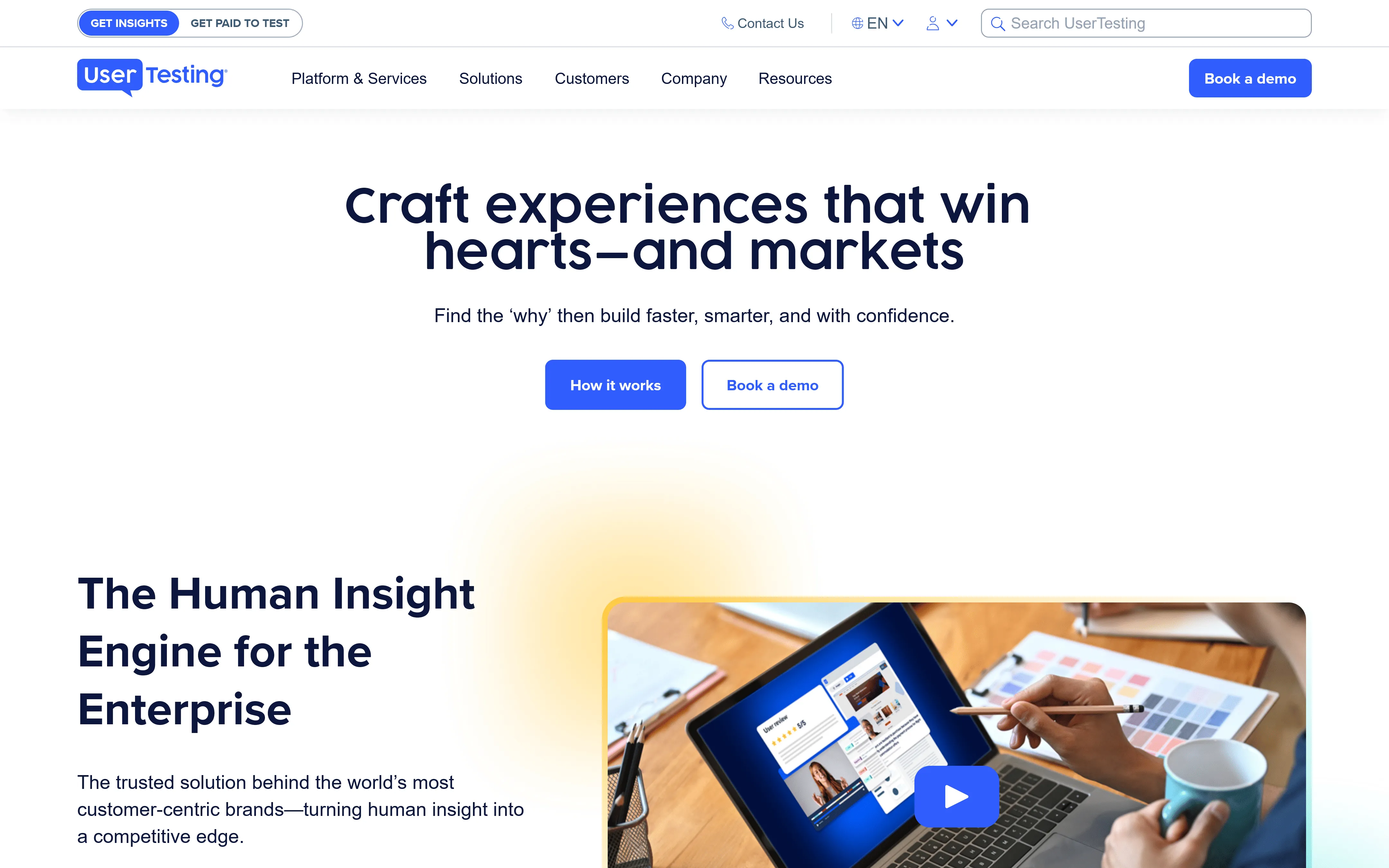Customer feedback survey tool UserTesting