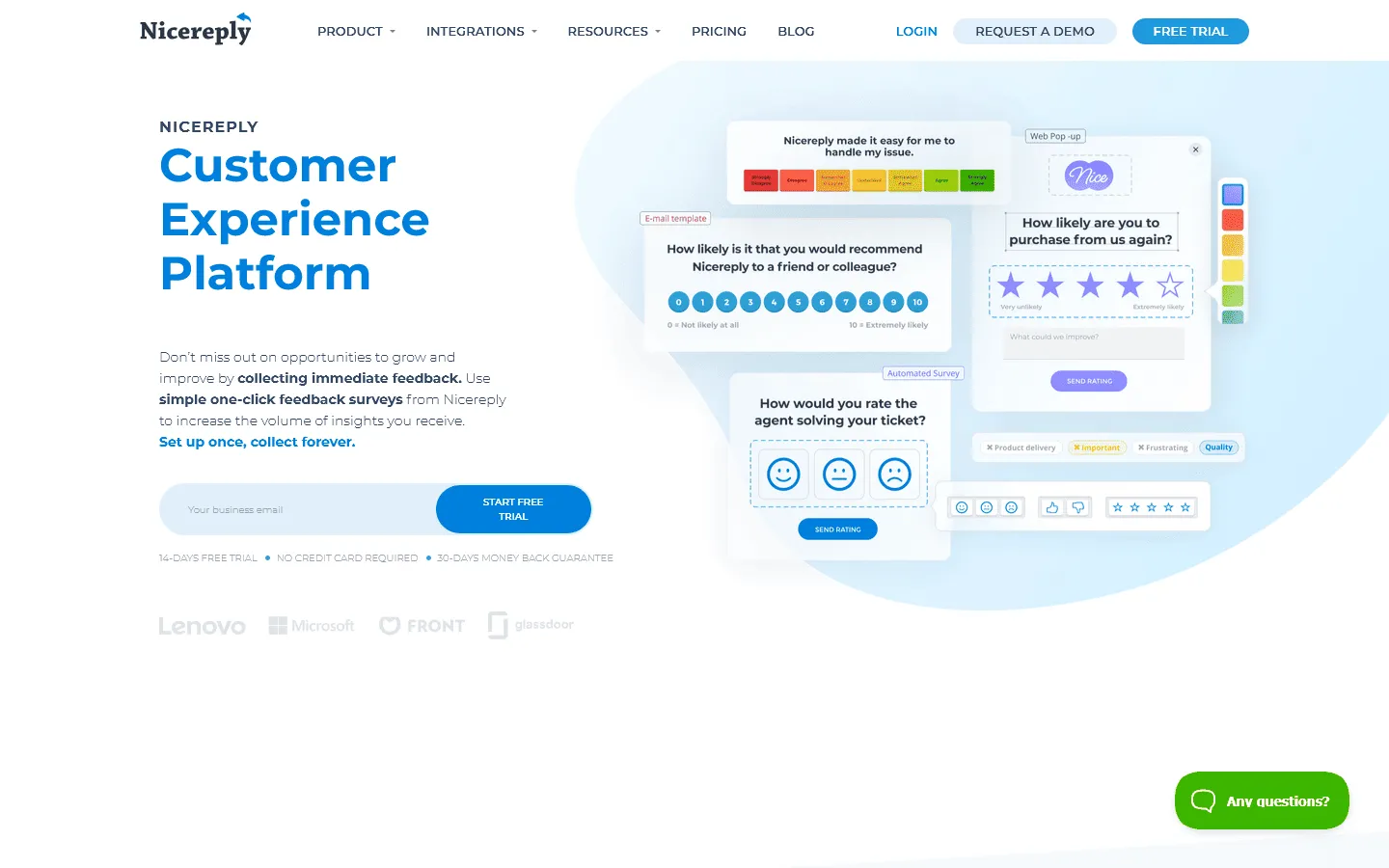 Customer satisfaction survey tool Nicereply