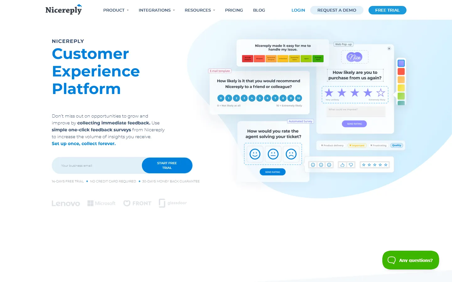 Customer satisfaction survey tool Nicereply