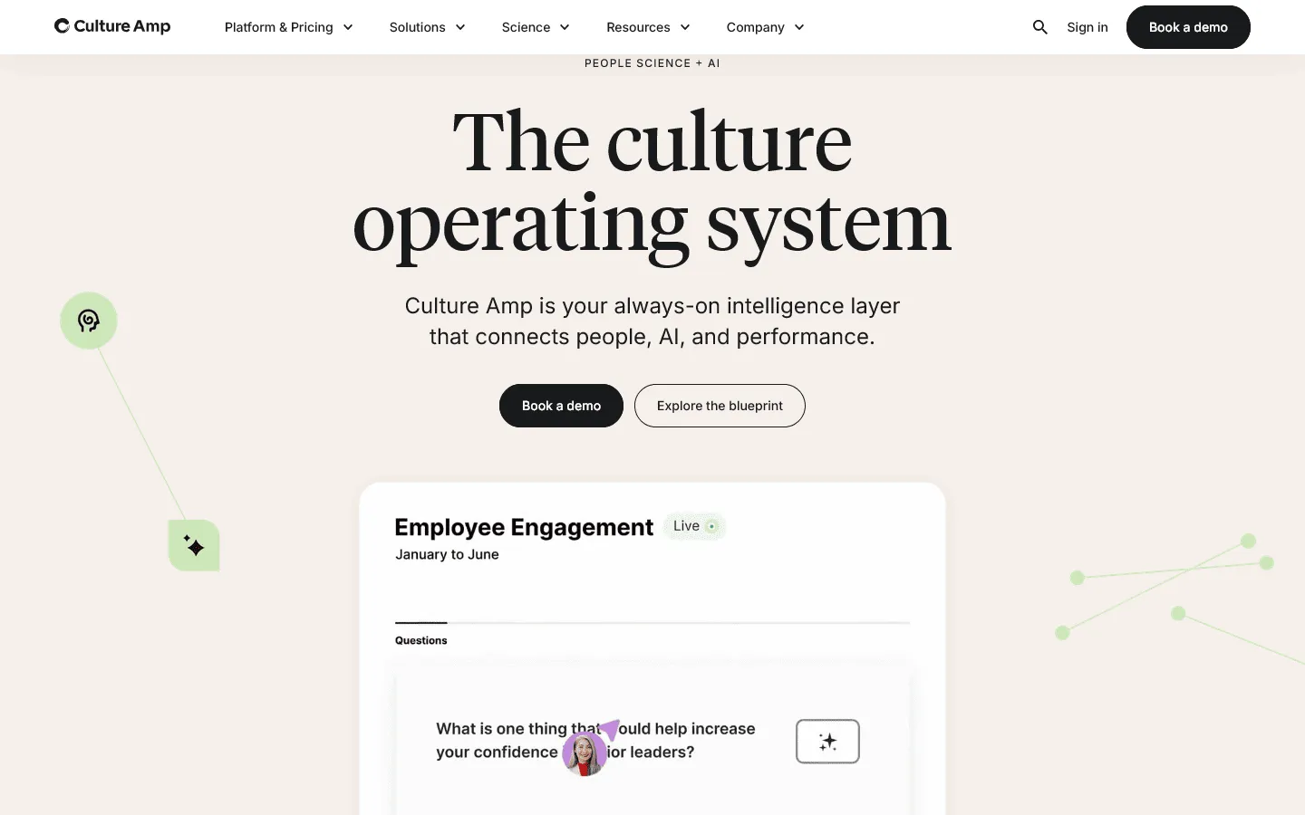 Employee engagement survey tool Culture Amp