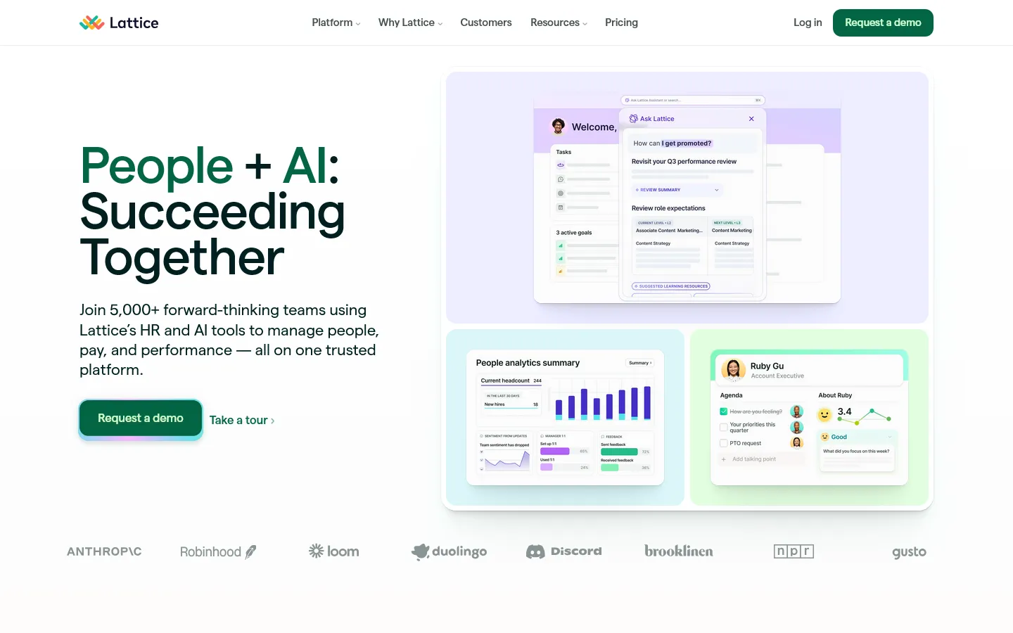 Employee engagement survey tool Lattice