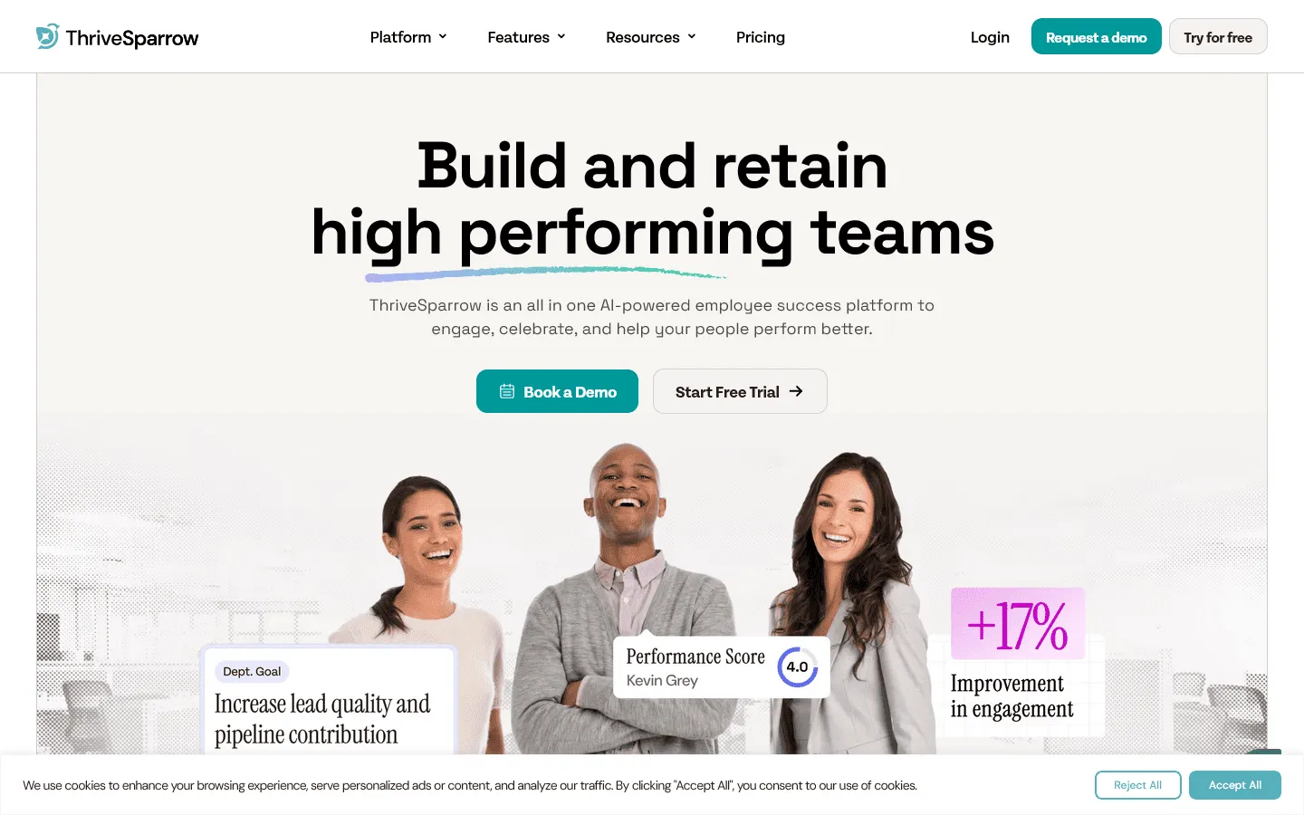 Employee engagement survey tool ThriveSparrow