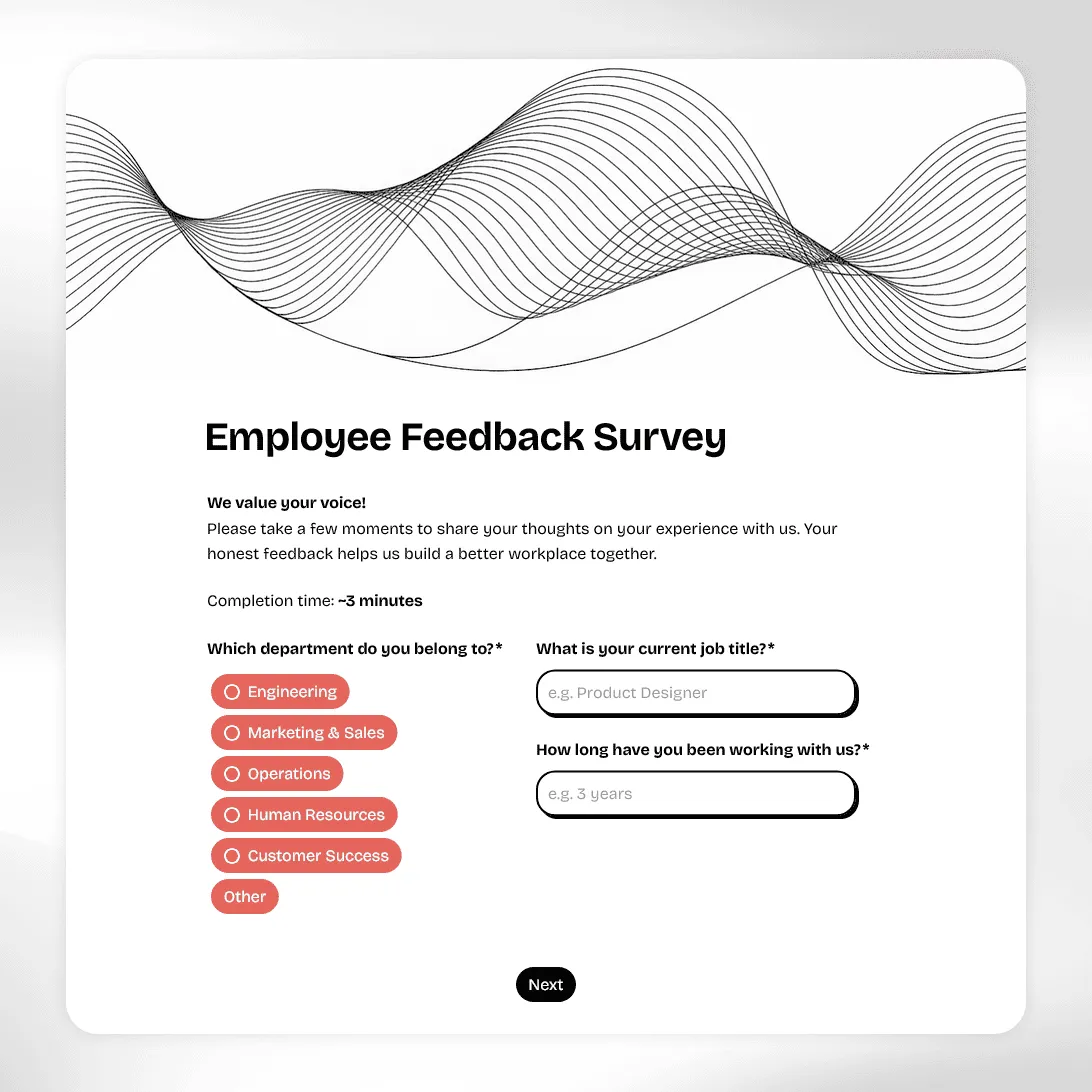 Employee Feedback Survey Template