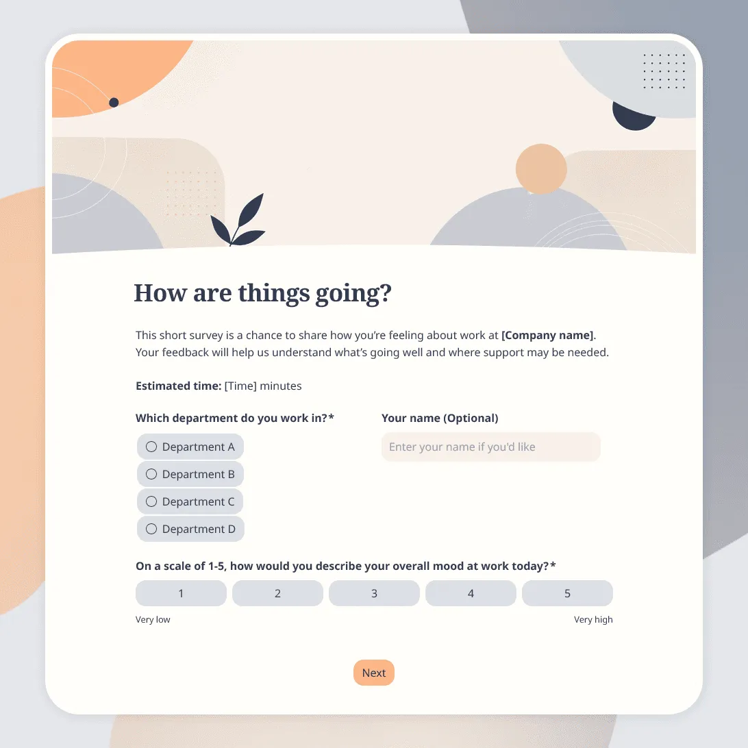 Employee Pulse Survey Template