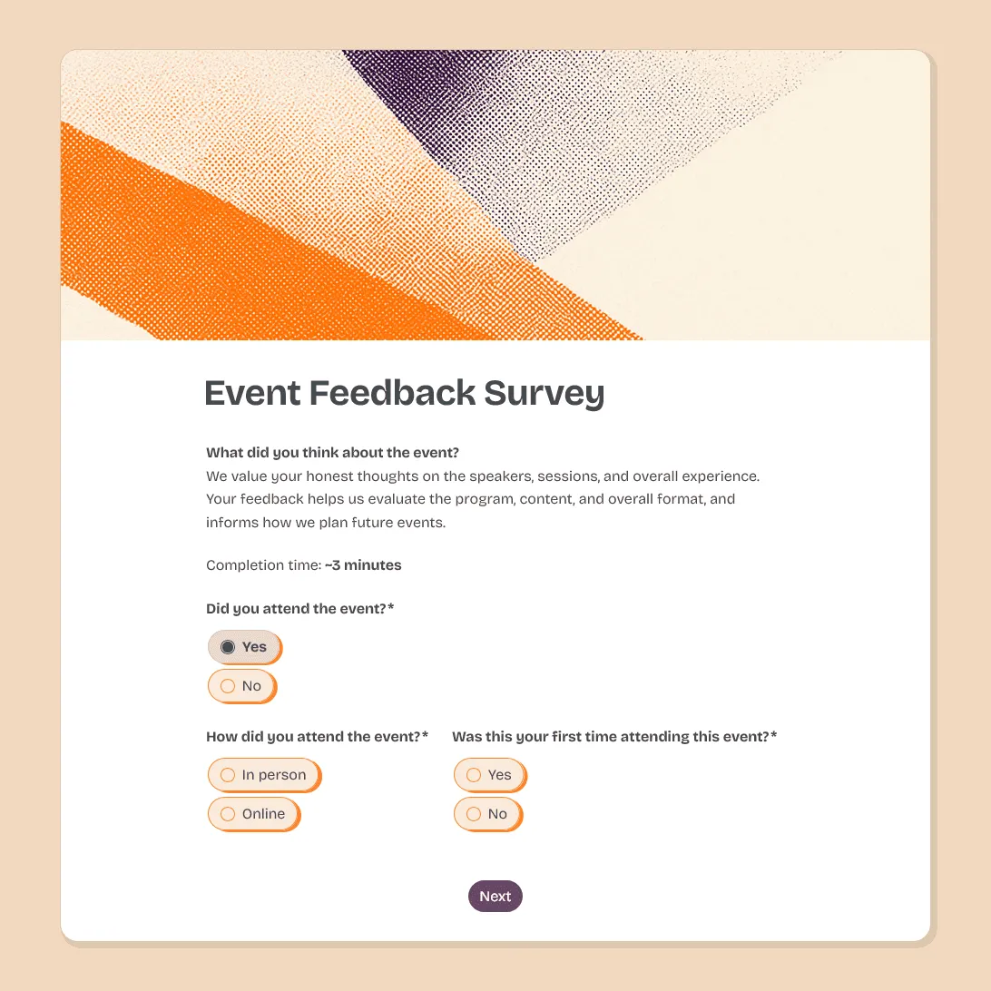 Event Feedback Survey Template