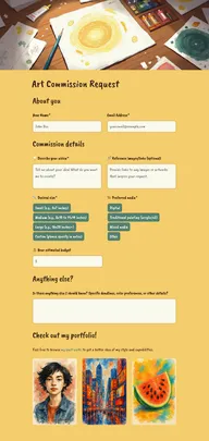 Art-themed form example