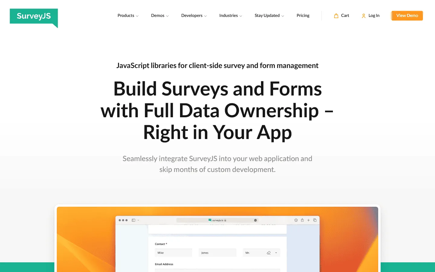 LimeSurvey alternative SurveyJS