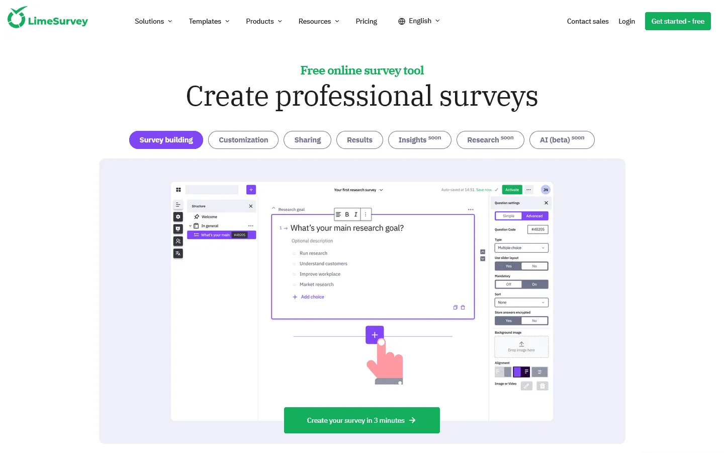 Open-source SurveyMonkey alternative LimeSurvey