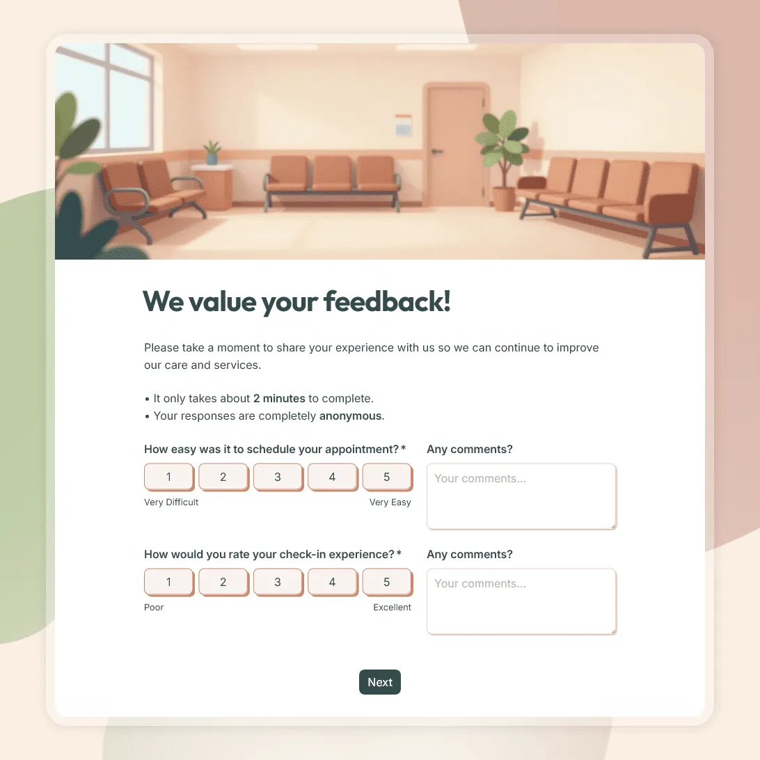 Patient Feedback Form Template