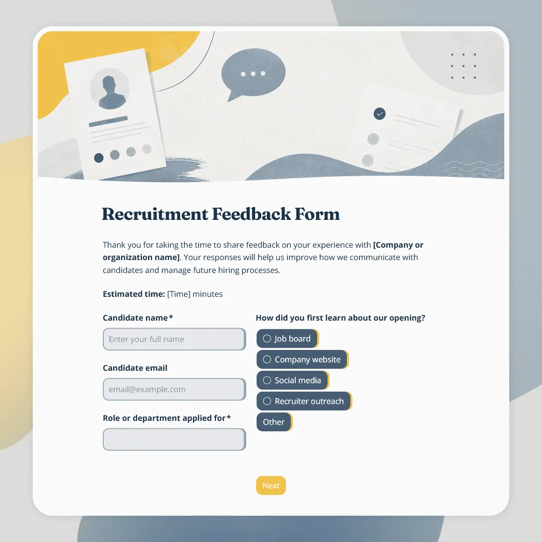 Recruitment Feedback Form Template