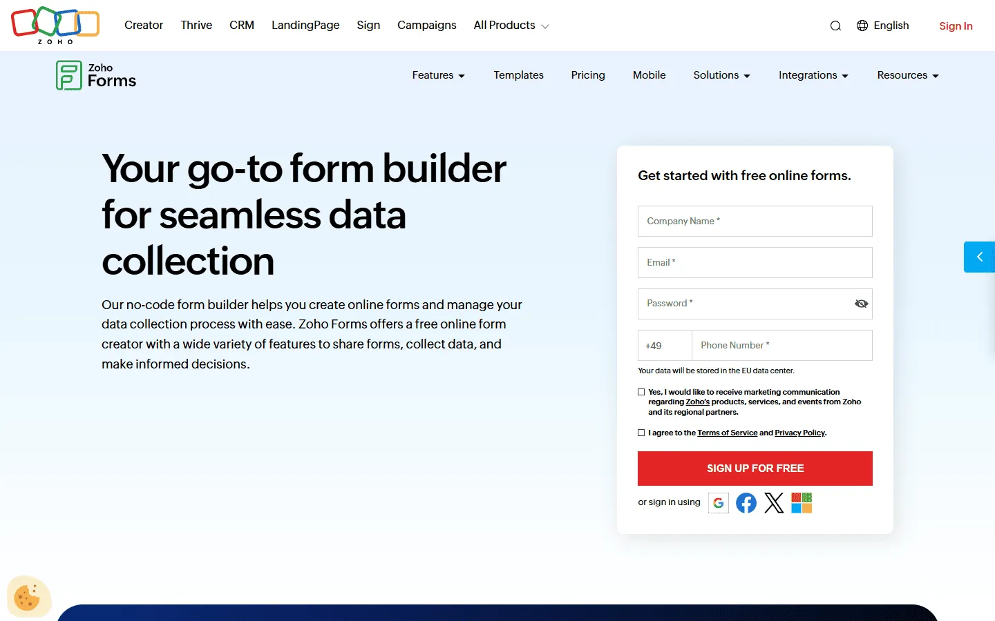 Jotform alternative Zoho Forms