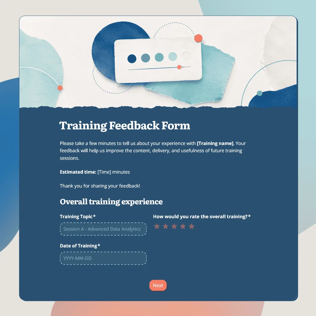 Training Feedback Form Template